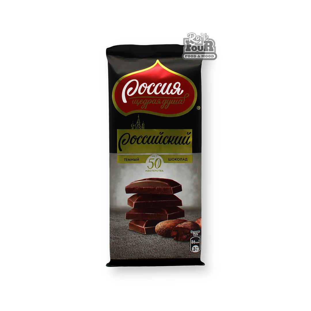 Dark chocolate bar "Rassiya shedraya dusha" 82g
